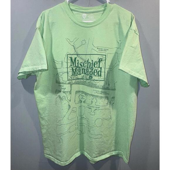 Mens Wizarding World Loot Wear Original T Shirt Size XL Green - Picture 1 of 6
